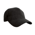 Black - Front - Result Pro Style Heavy Brushed Cotton Baseball Cap (Pack of 2)