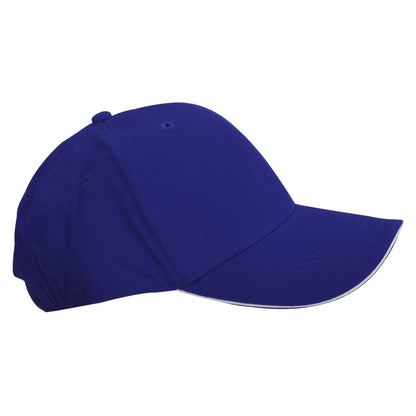French Navy-White - Back - Beechfield Adults Unisex Athleisure Cotton Baseball Cap (Pack of 2)