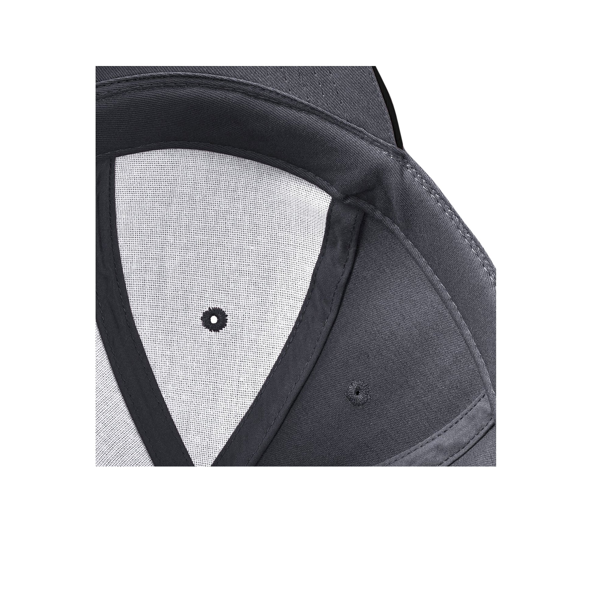 Graphite Grey-Black - Side - Beechfield Adults Unisex Athleisure Cotton Baseball Cap (Pack of 2)