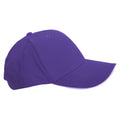 Purple-White - Back - Beechfield Adults Unisex Athleisure Cotton Baseball Cap (Pack of 2)