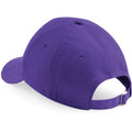 Purple-White - Side - Beechfield Adults Unisex Athleisure Cotton Baseball Cap (Pack of 2)