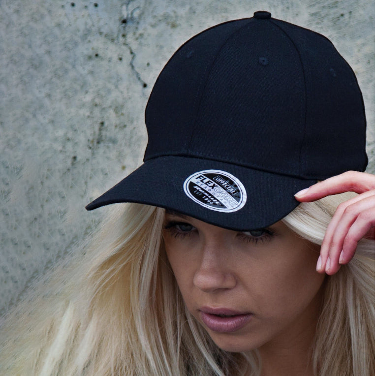 Black - Back - Result Unisex Core Kansas Flex Baseball Cap (Pack of 2)
