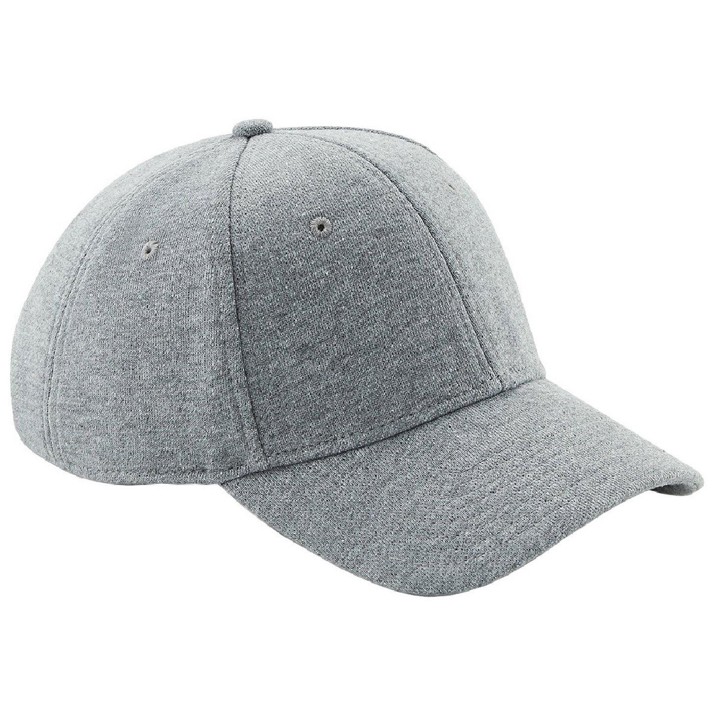 Heather Grey - Front - Beechfield Unisex Jersey Athleisure Baseball Cap (Pack of 2)