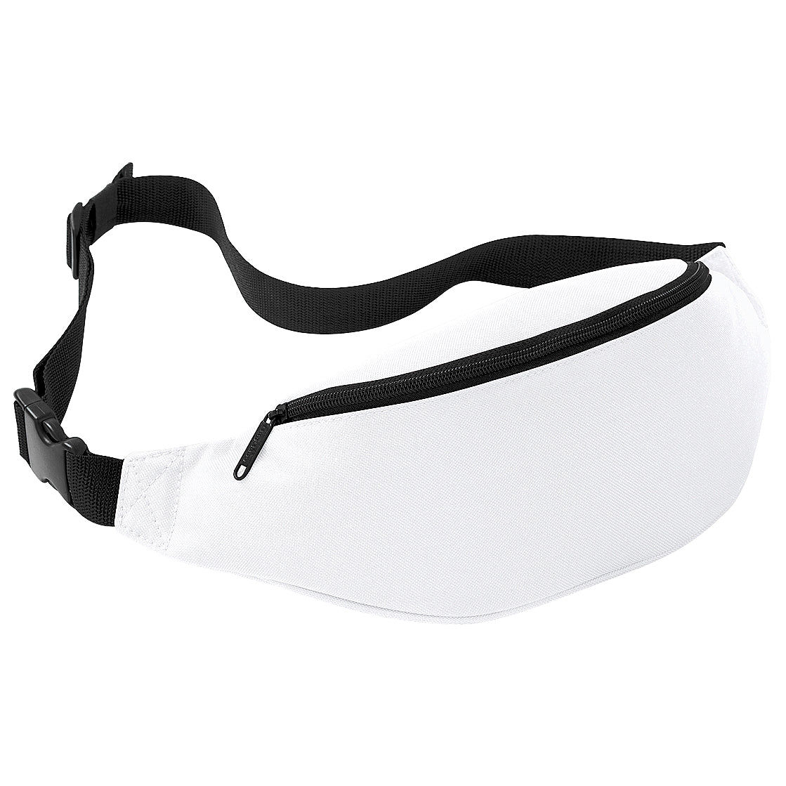 White - Front - Bagbase Adjustable Belt Bag (2.5 Litres) (Pack of 2)