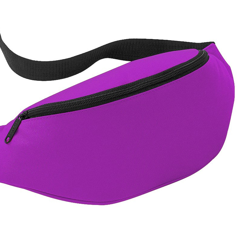 Fuchsia - Back - Bagbase Adjustable Belt Bag (2.5 Litres) (Pack of 2)
