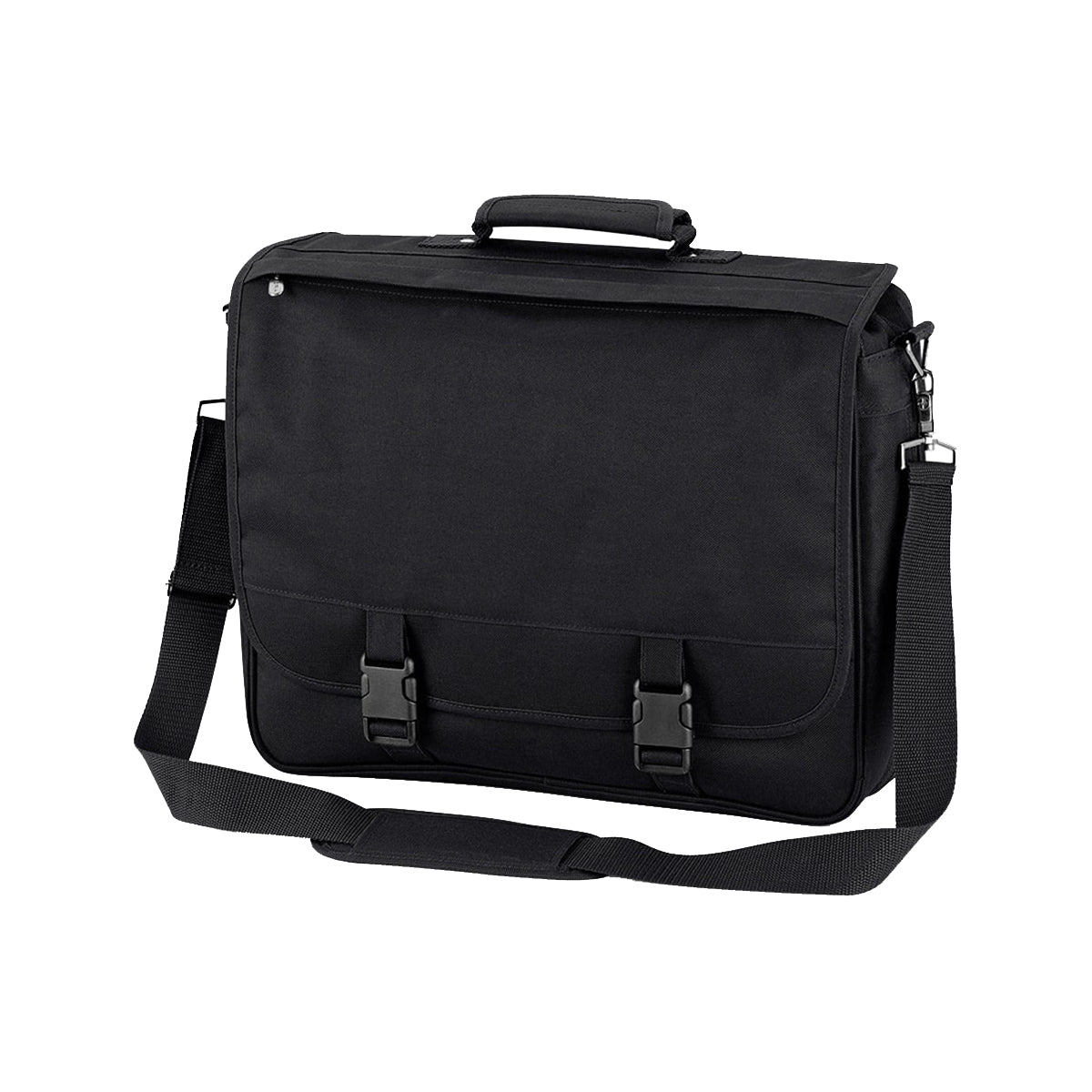 Black - Back - Quadra Portfolio Briefcase Bag - 12 Litres (Pack of 2)