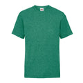 Retro Heather Green - Front - Fruit Of The Loom Childrens-Kids Unisex Valueweight Short Sleeve T-Shirt (Pack of 2)