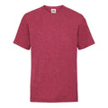 Vintage Heather Red - Front - Fruit Of The Loom Childrens-Kids Unisex Valueweight Short Sleeve T-Shirt (Pack of 2)