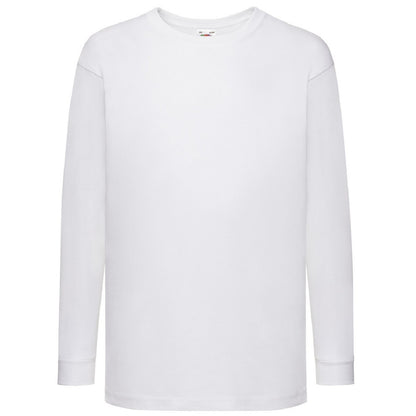 White - Front - Fruit Of The Loom Childrens-Kids Long Sleeve T-Shirt (Pack of 2)