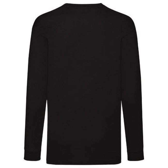Black - Back - Fruit Of The Loom Childrens-Kids Long Sleeve T-Shirt (Pack of 2)