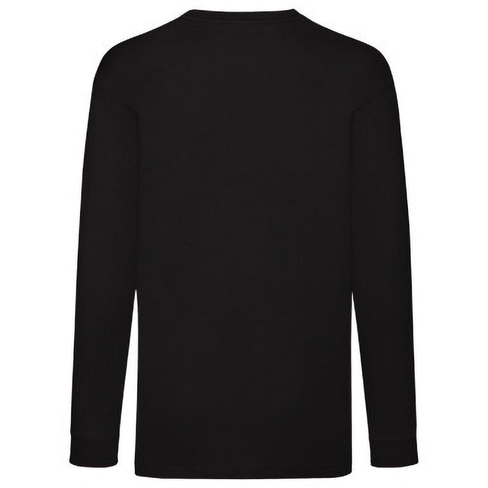 Black - Back - Fruit Of The Loom Childrens-Kids Long Sleeve T-Shirt (Pack of 2)