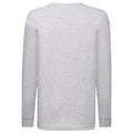Heather Grey - Back - Fruit Of The Loom Childrens-Kids Long Sleeve T-Shirt (Pack of 2)