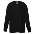Black - Front - Fruit Of The Loom Childrens-Kids Long Sleeve T-Shirt (Pack of 2)