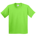 Lime - Front - Gildan Childrens Unisex Heavy Cotton T-Shirt (Pack Of 2)