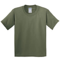 Military Green - Front - Gildan Childrens Unisex Heavy Cotton T-Shirt (Pack Of 2)