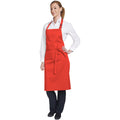 Red - Back - Dennys Multicoloured Bib Apron 28x36ins (Pack of 2)