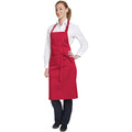 Claret - Back - Dennys Multicoloured Bib Apron 28x36ins (Pack of 2)