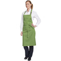 Light Olive - Back - Dennys Multicoloured Bib Apron 28x36ins (Pack of 2)