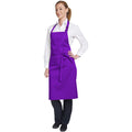 Purple - Back - Dennys Multicoloured Bib Apron 28x36ins (Pack of 2)