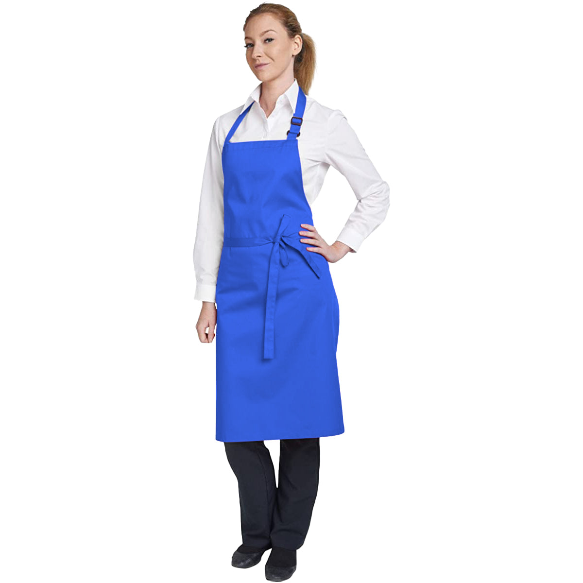 Sapphire - Back - Dennys Multicoloured Bib Apron 28x36ins (Pack of 2)