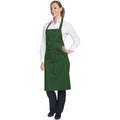 Bottle Green - Back - Dennys Multicoloured Bib Apron 28x36ins (Pack of 2)