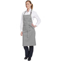 Light Grey - Back - Dennys Multicoloured Bib Apron 28x36ins (Pack of 2)