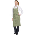 Khaki - Back - Dennys Multicoloured Bib Apron 28x36ins (Pack of 2)