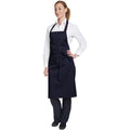 Navy Blue - Back - Dennys Multicoloured Bib Apron 28x36ins (Pack of 2)