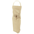 Natural - Front - Jassz Bistro Bib Apron - Hospitality & Catering (Pack of 2)