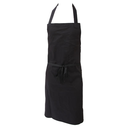 Black - Front - Dennys Unisex Polycotton Bib Workwear Apron Without Pocket (Pack of 2)