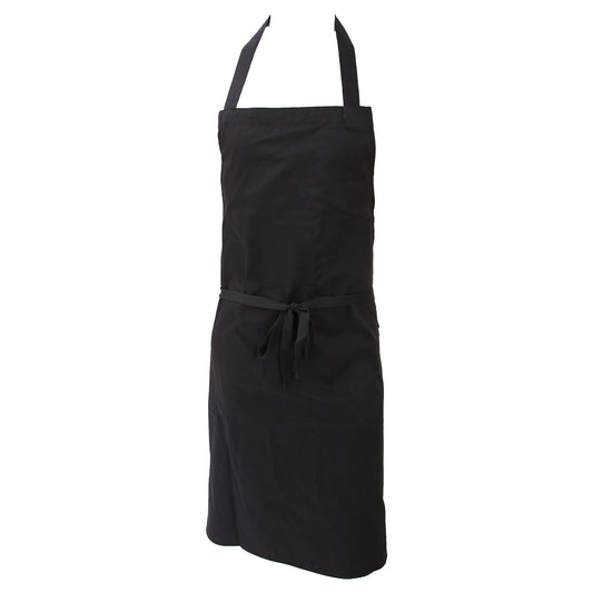 Black - Front - Dennys Unisex Polycotton Bib Workwear Apron Without Pocket (Pack of 2)