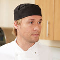 Black - Back - Dennys Mens Black Skull Cap - Chefswear (Pack of 2)