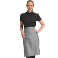 Storm Grey - Back - Dennys Adults Unisex Catering Waist Apron With Pocket (Pack of 2)