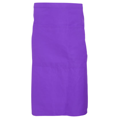 Purple - Front - Dennys Adults Unisex Catering Waist Apron With Pocket (Pack of 2)