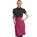 Claret - Back - Dennys Adults Unisex Catering Waist Apron With Pocket (Pack of 2)