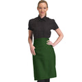 Bottle Green - Back - Dennys Adults Unisex Catering Waist Apron With Pocket (Pack of 2)