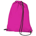 Fuchsia - Back - BagBase Budget Water Resistant Sports Gymsac Drawstring Bag (11 Litres) (Pack of 2)