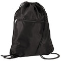 Black - Front - Quadra Premium Gymsac Over Shoulder Bag - 14 Litres (Pack of 2)