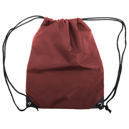 Burgundy - Front - Shugon Stafford Plain Drawstring Tote Bag - 13 Litres (Pack of 2)
