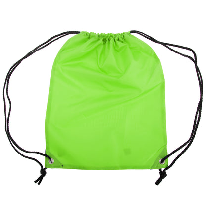 Lime - Front - Shugon Stafford Plain Drawstring Tote Bag - 13 Litres (Pack of 2)