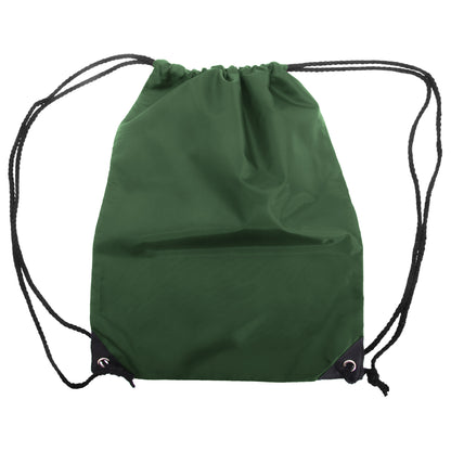 Green - Front - Shugon Stafford Plain Drawstring Tote Bag - 13 Litres (Pack of 2)