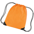 Fluoresent Orange - Front - Bagbase Premium Gymsac Water Resistant Bag (11 Litres) (Pack Of 2)