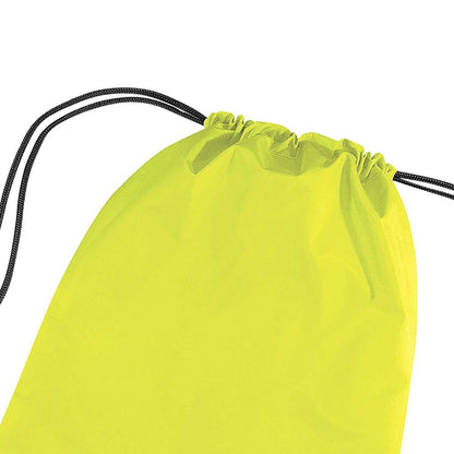 Fluoresent Yellow - Back - Bagbase Premium Gymsac Water Resistant Bag (11 Litres) (Pack Of 2)