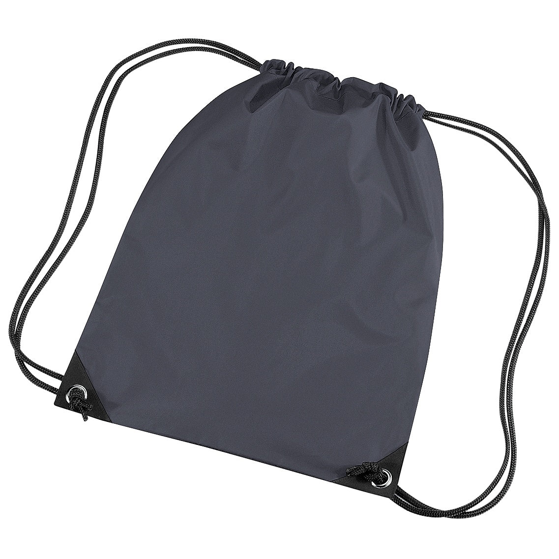 Graphite - Front - Bagbase Premium Gymsac Water Resistant Bag (11 Litres) (Pack Of 2)