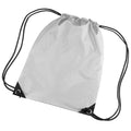 Silver Grey - Front - Bagbase Premium Gymsac Water Resistant Bag (11 Litres) (Pack Of 2)