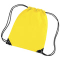 Yellow - Front - Bagbase Premium Gymsac Water Resistant Bag (11 Litres) (Pack Of 2)