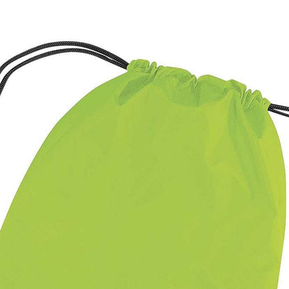Lime - Back - Bagbase Premium Gymsac Water Resistant Bag (11 Litres) (Pack Of 2)