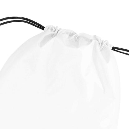 White - Back - Bagbase Premium Gymsac Water Resistant Bag (11 Litres) (Pack Of 2)