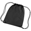 Black - Front - Bagbase Premium Gymsac Water Resistant Bag (11 Litres) (Pack Of 2)