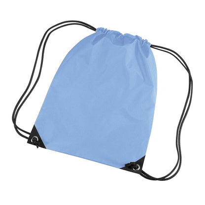Surf Blue - Front - Bagbase Premium Gymsac Water Resistant Bag (11 Litres) (Pack Of 2)